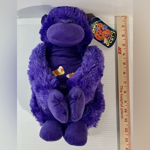 Sugar Loaf Halloween 13” Purple Gorilla I’m Ape For Candy ~Plush Stuffed Toy NWT - Picture 15 of 15